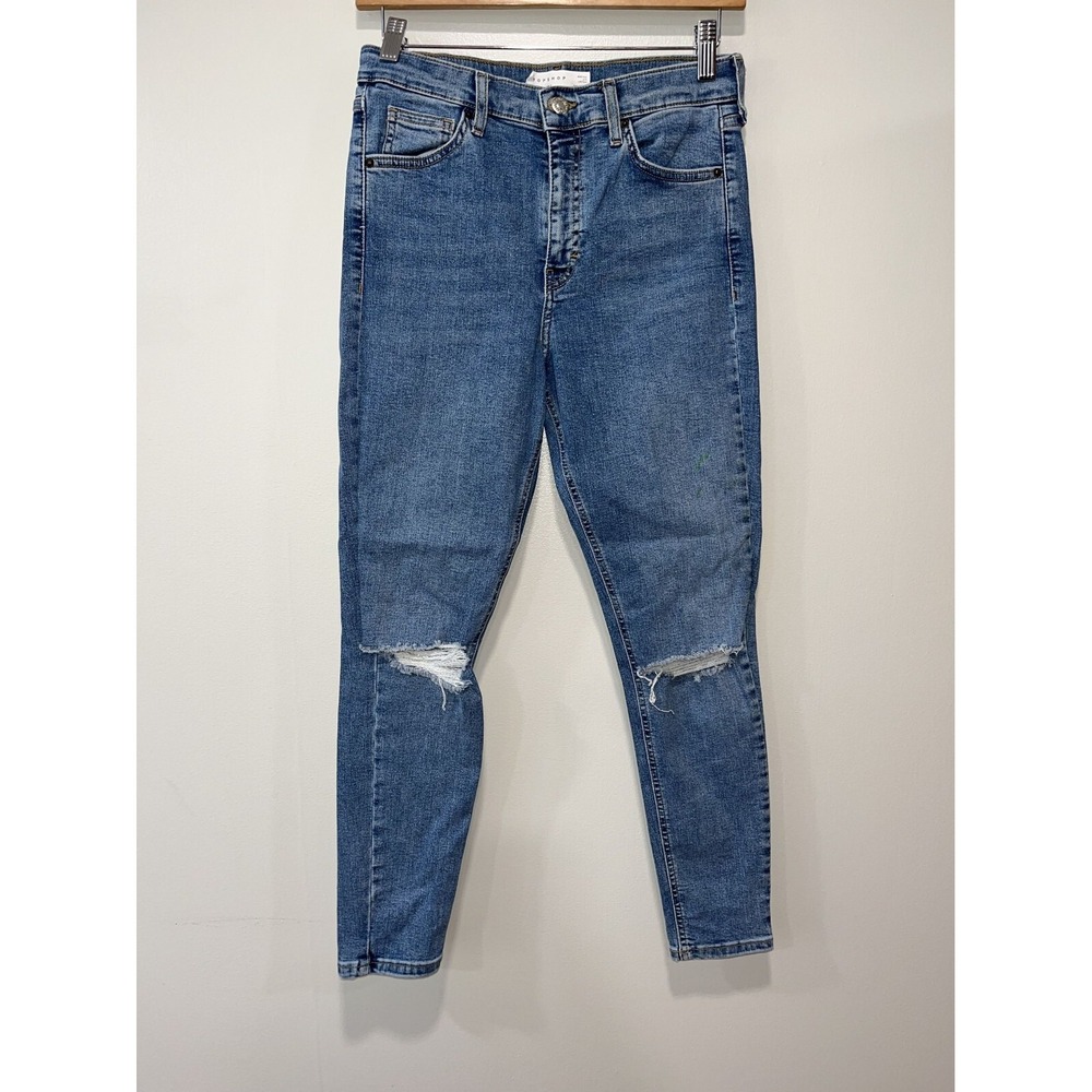 Topshop Jamie Women's Jeans, W29 L30, Blue Denim